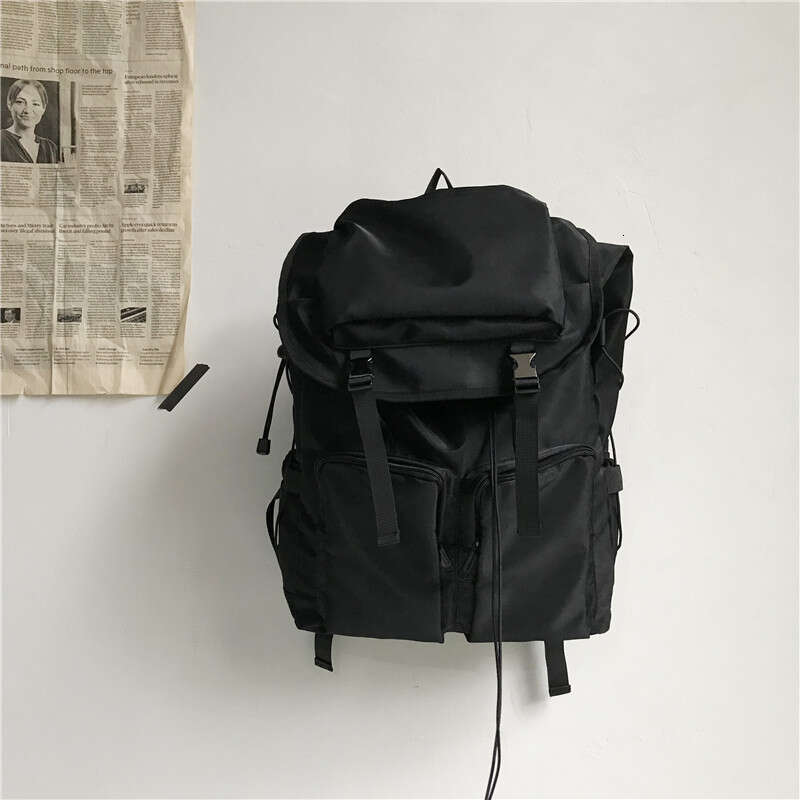 Korean INS Workwear Dark Style Women Harajuku Travel Backpack For Men Students School Bag High Quality