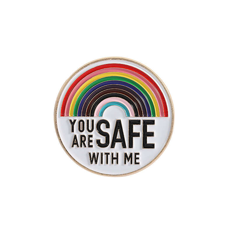 Set of 6 Rainbow Metal Badges Clothing Accessories Lapel Pins Medals