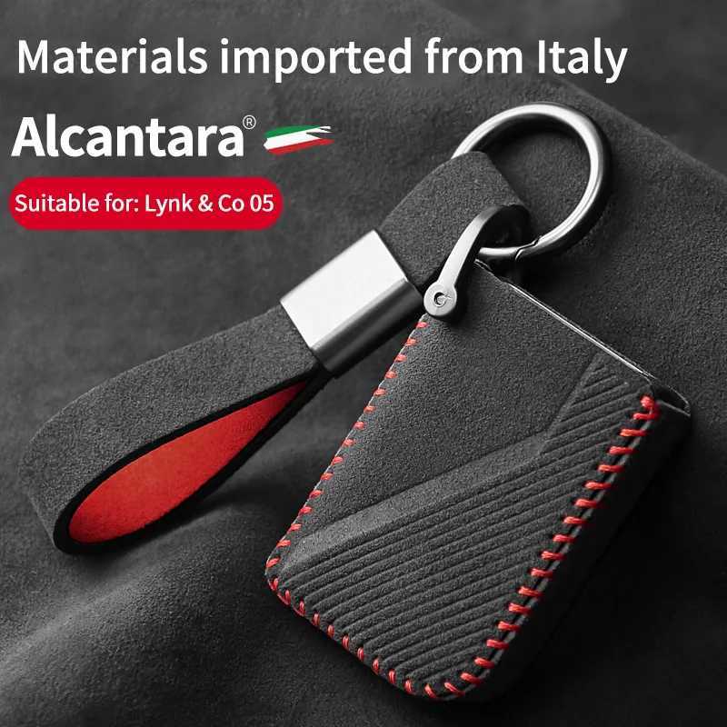 Alcantara Suede Car Key Case Fob Cover Key Bag Shell for LynkCo LynkCo 05 06 5 6 Lynk Co 05 06 01 09 Auto Accessories Z251023