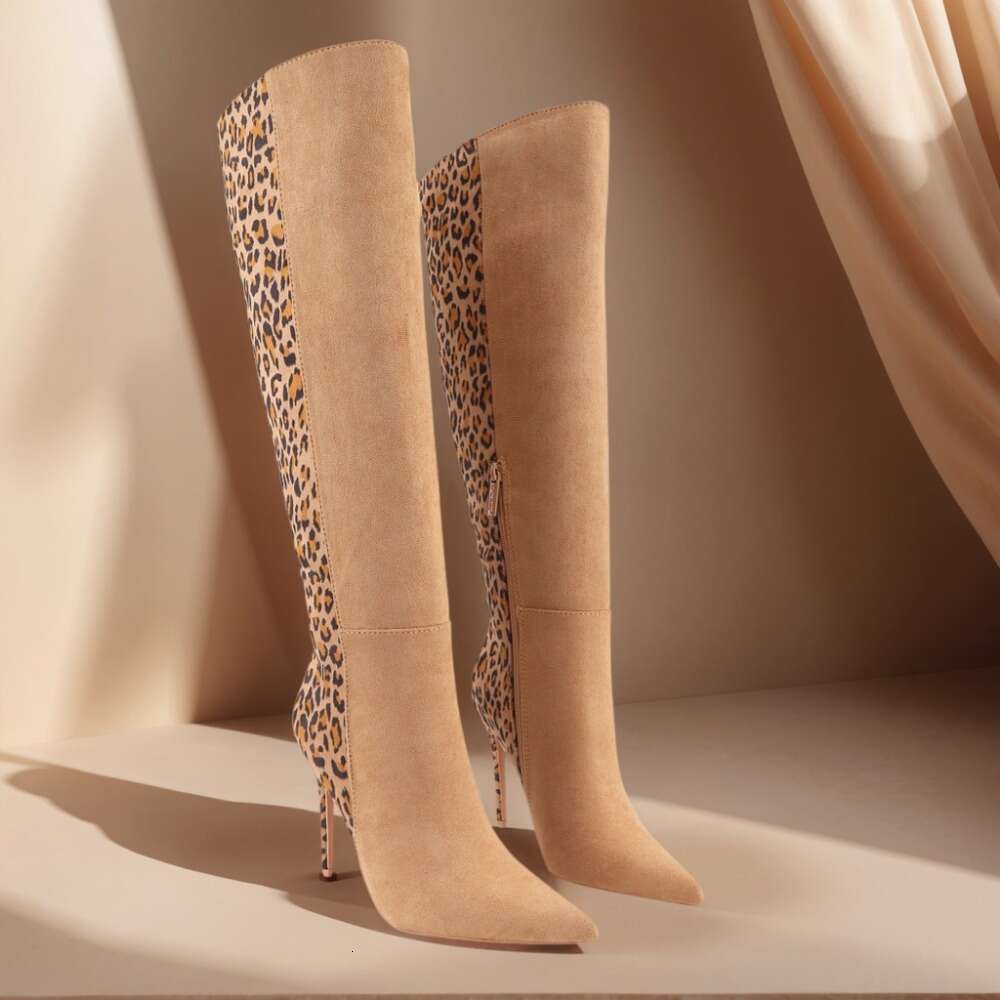 Sexy Side-Zip Stiletto Knee Boots For Women - 2025 Pointed Toe Party Shoes, Nightclub & Evening Event Heels