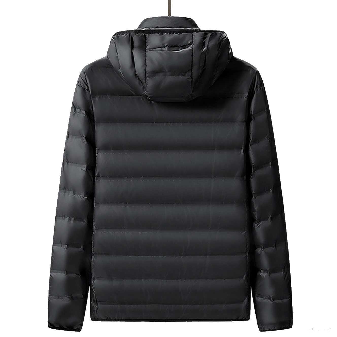 Men White Duck Down Jacket Winter Warm Hooded Windproof Puffer Jacket Detachable Hat Lightweight Casual High Quality Coat Male Z251024