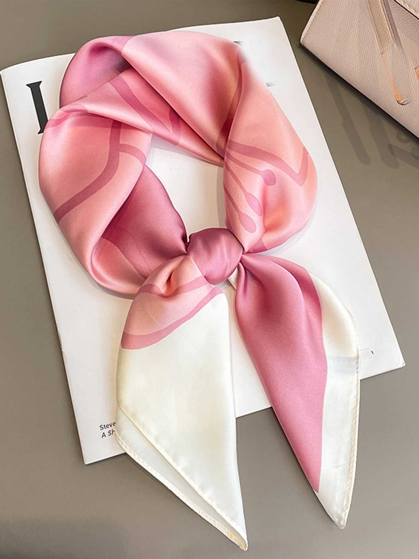 70cm Scarf Simated Silk Wen Summer Shls And Wr Hijab Scarves Femme Echarpe Designer Beach Stole Bandana Y251024