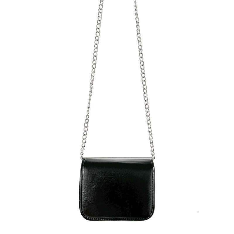 Korean Version Silver Mini Shoulder Minimalist Style Small Square Fashion Cute PU Leather Lipstick Crossbody Chain Bag For Women B5