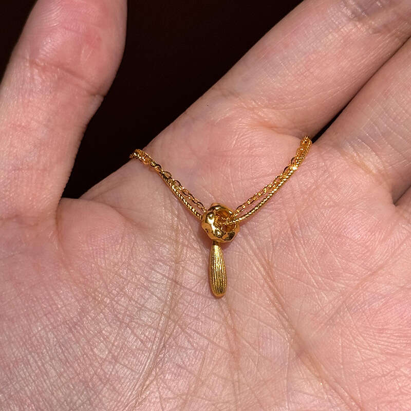 Necklace Designer luxury pendant necklace Water Drop for Women men Exquisite retro High End wire drawing process copper plated with 18K gold Festival 