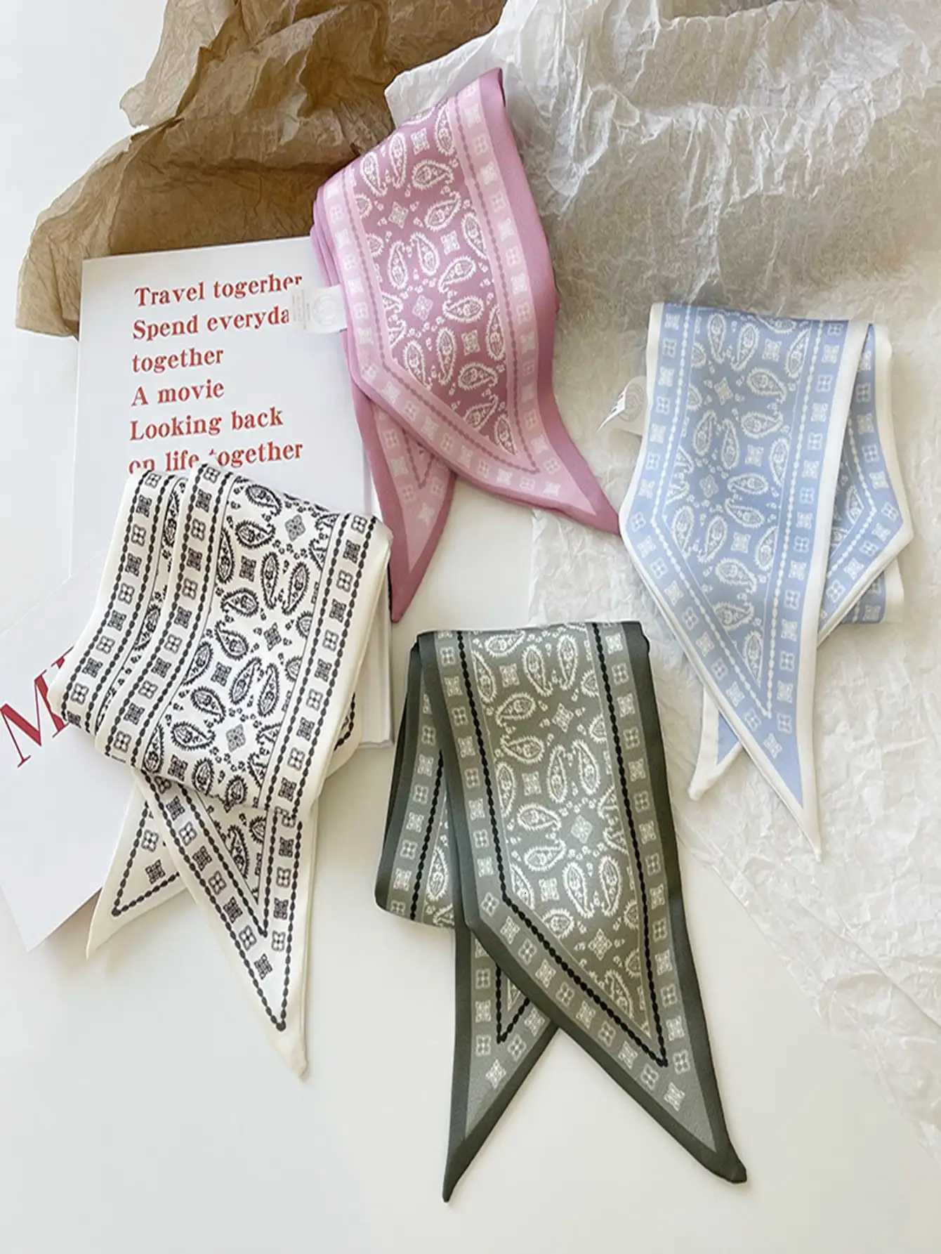 4pcsset Wens Mticolor Versatile Scarf Suitable For Daily Wear Y251024