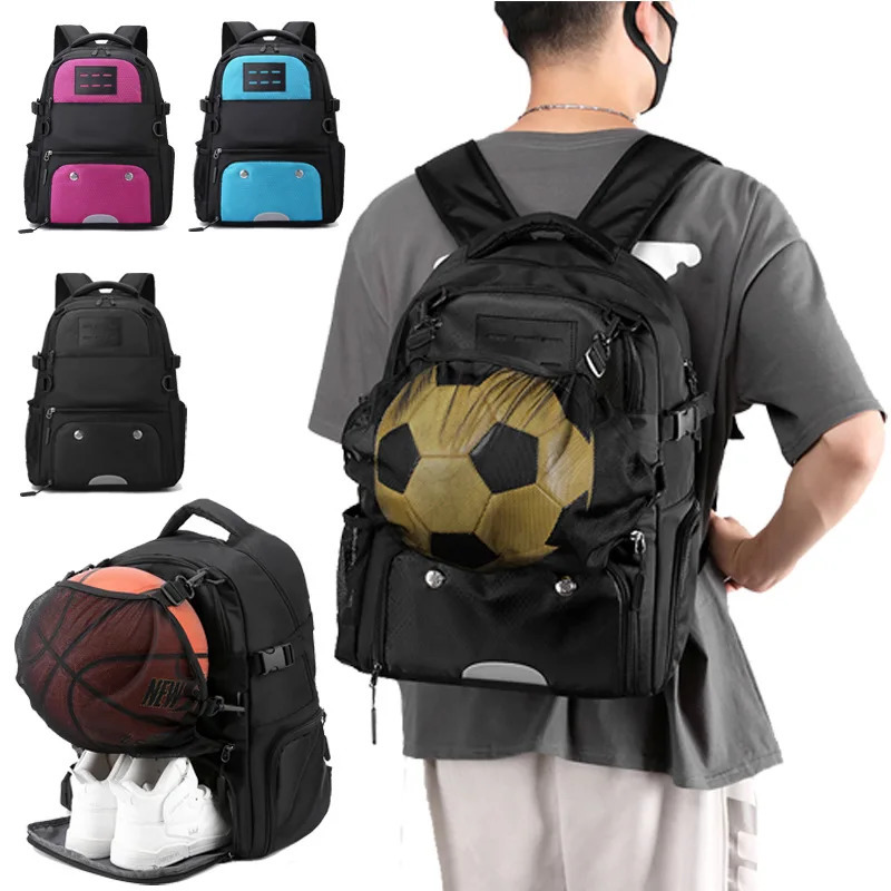 basketball sports backpack with shoe compartment man soccer bag boys football school bag black large capacity school backpack 251021