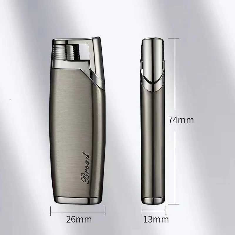 2024 New Metal Mini Direct Blow Windproof Lighter Creative Small Butane Gas Inflatable Lighter Smoking Accessories Gift Tool D251024