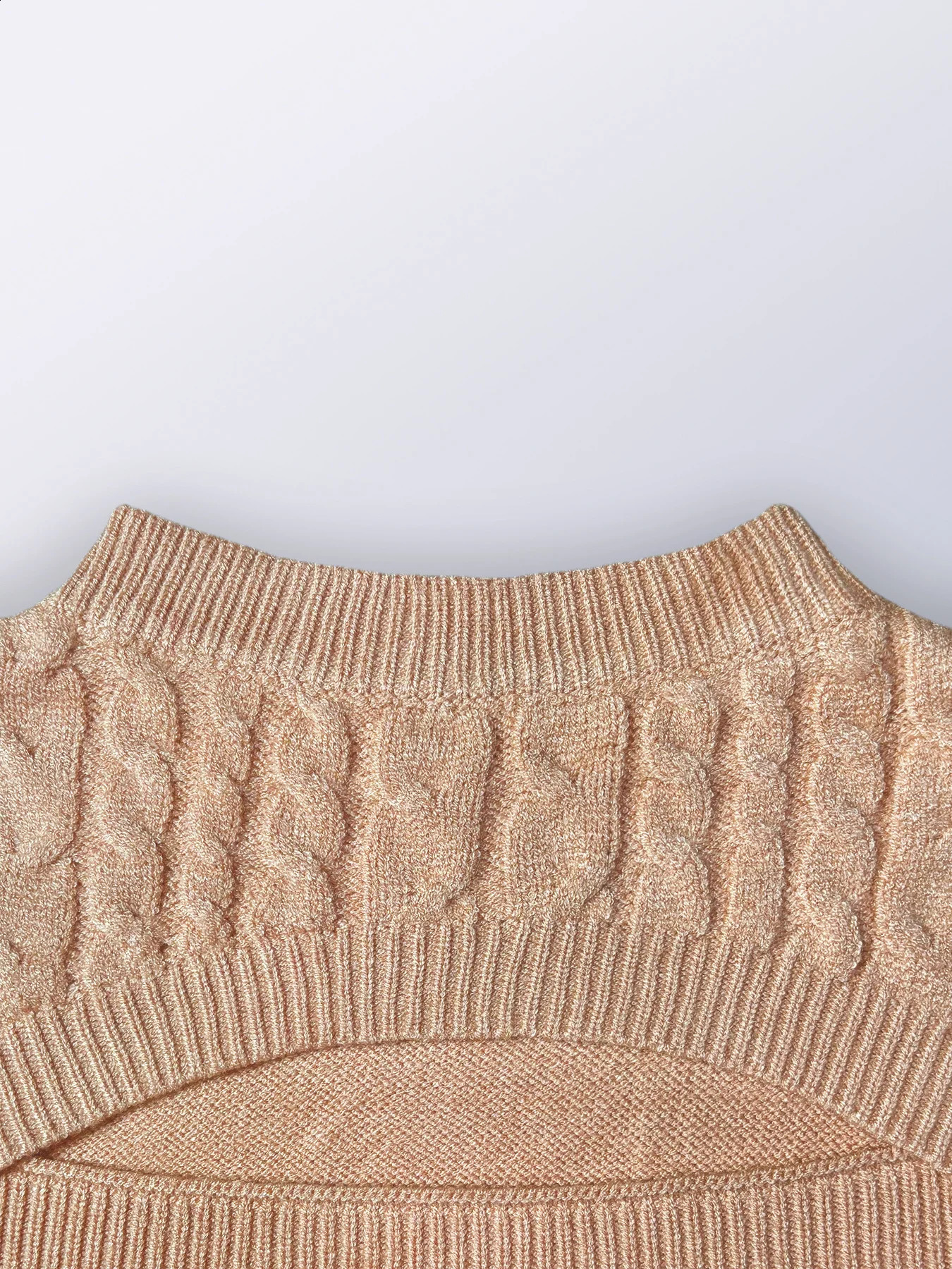 Womens Winter Bodycon Sweater Dress Long Sleeve Round Neck Cutout Waist Ribbed Knit Bodycon Mini Skirt Solid 251023