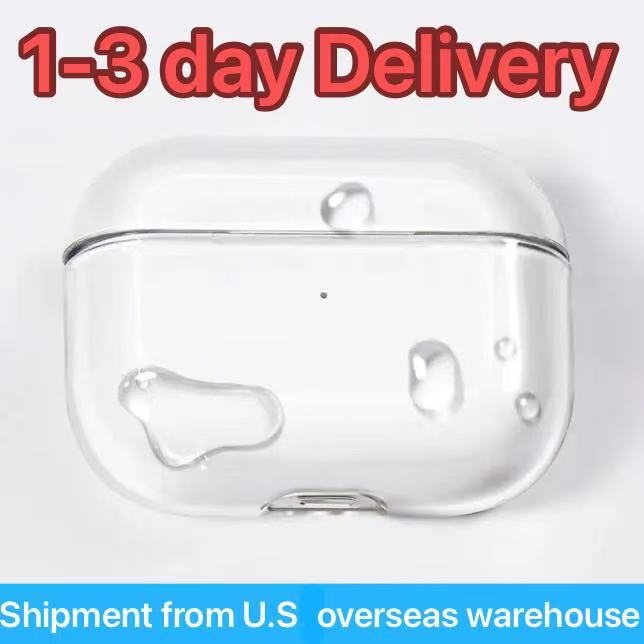 USA Stock For Airpods Pro3 2 Air Pods 4 5 6 3 Earphones Airpod Bluetooth Headphone Accessories Solid Silicone Cute Protective Case Apple Wireless Charging Box TPU Case