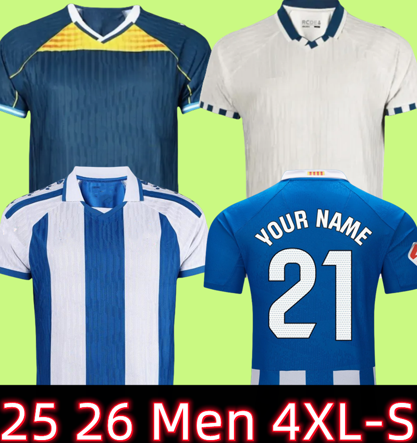 25 26 RCD Espanyol Soccer Jerseys 24 25 Home Away Football Shirt MEN kids Camiseta Futbol Shirts uniforms