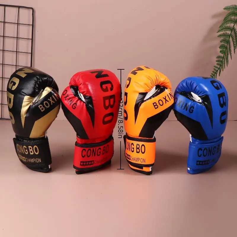 Kids 6oz Professional Boxing Training Sparring Gloves PU Leather Kids Breathable Muay Thai Punching Karate Training Gloves Y251023