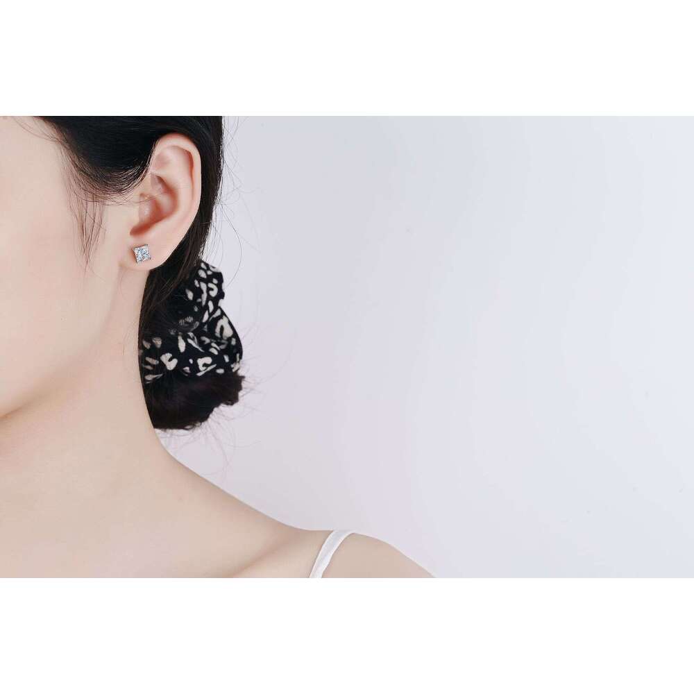 DHCollections-- XDY Irregular S Sier for Women Square Moissanite Earrings Simulated Ear Jewelry