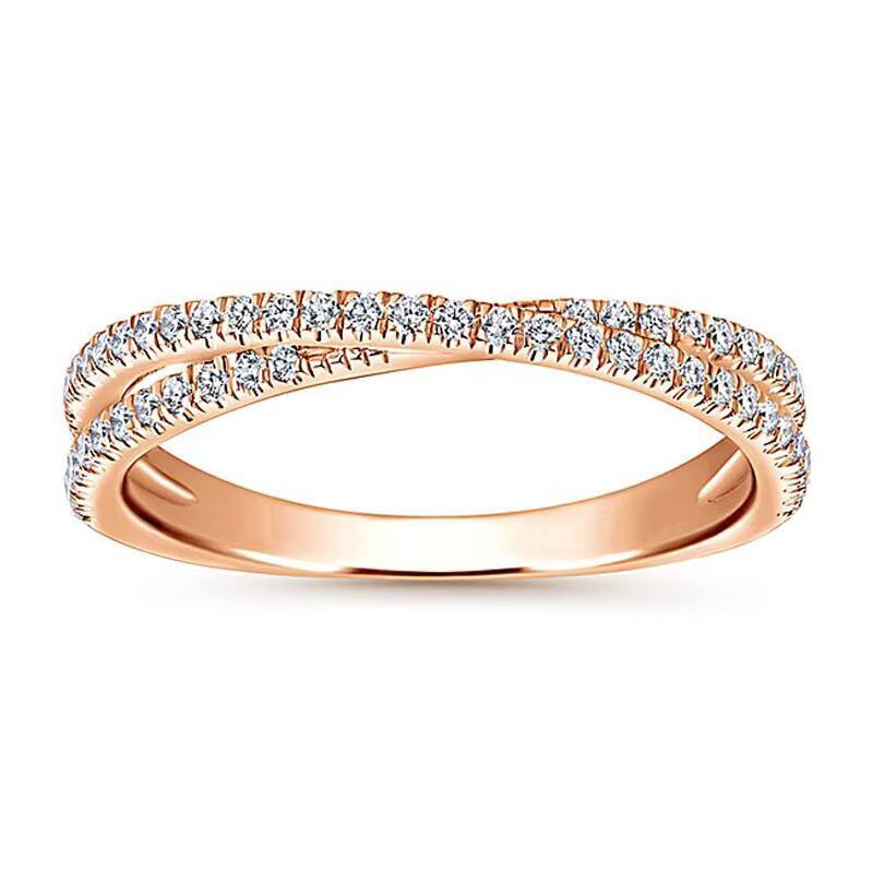 Full Moissanite Engagement Diamond Zircon Cross Ring Jewelry for Women