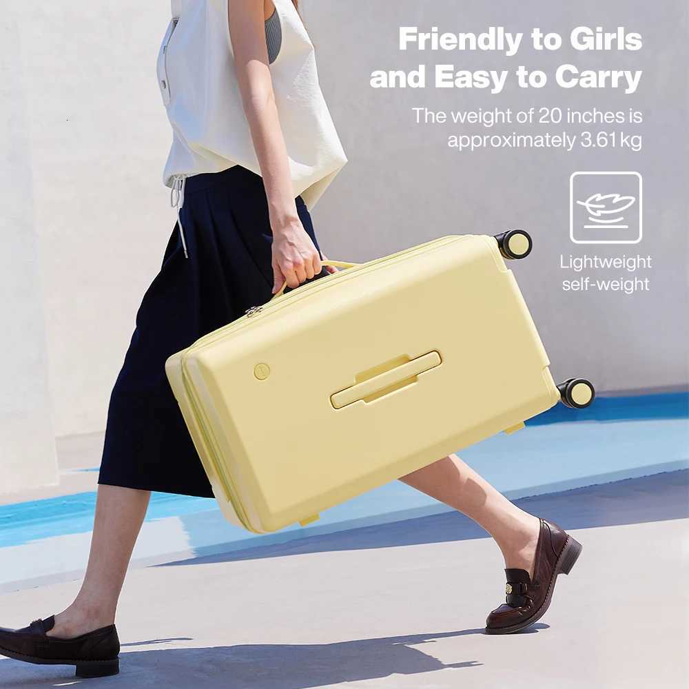 Mixi LargeCapacity Suitcase 24 26nch Checked in Rolling Wheels PC Luggage TSA Lock Trolley Case Travel Suitcases Trunk M9301W251024