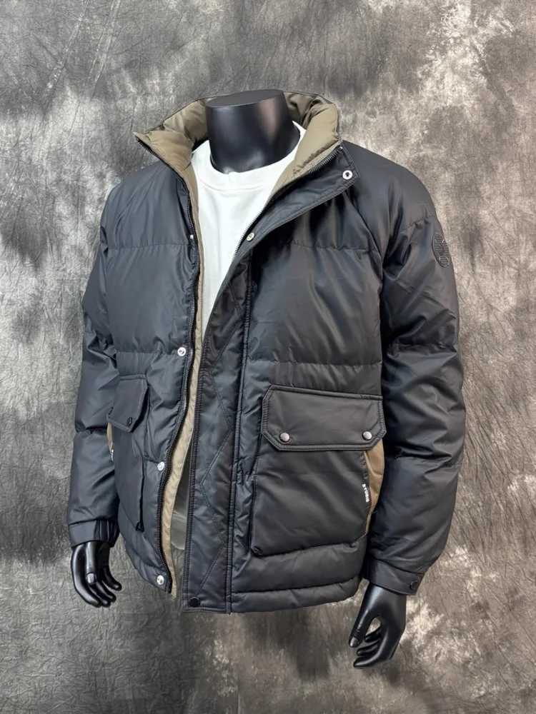 Mens Winter Thick Warm Down Jacket Stand Collar Casual Overcoat Big Pockets Outwear Coat Loose Fit Male Fashion Designer Jackets Z251024