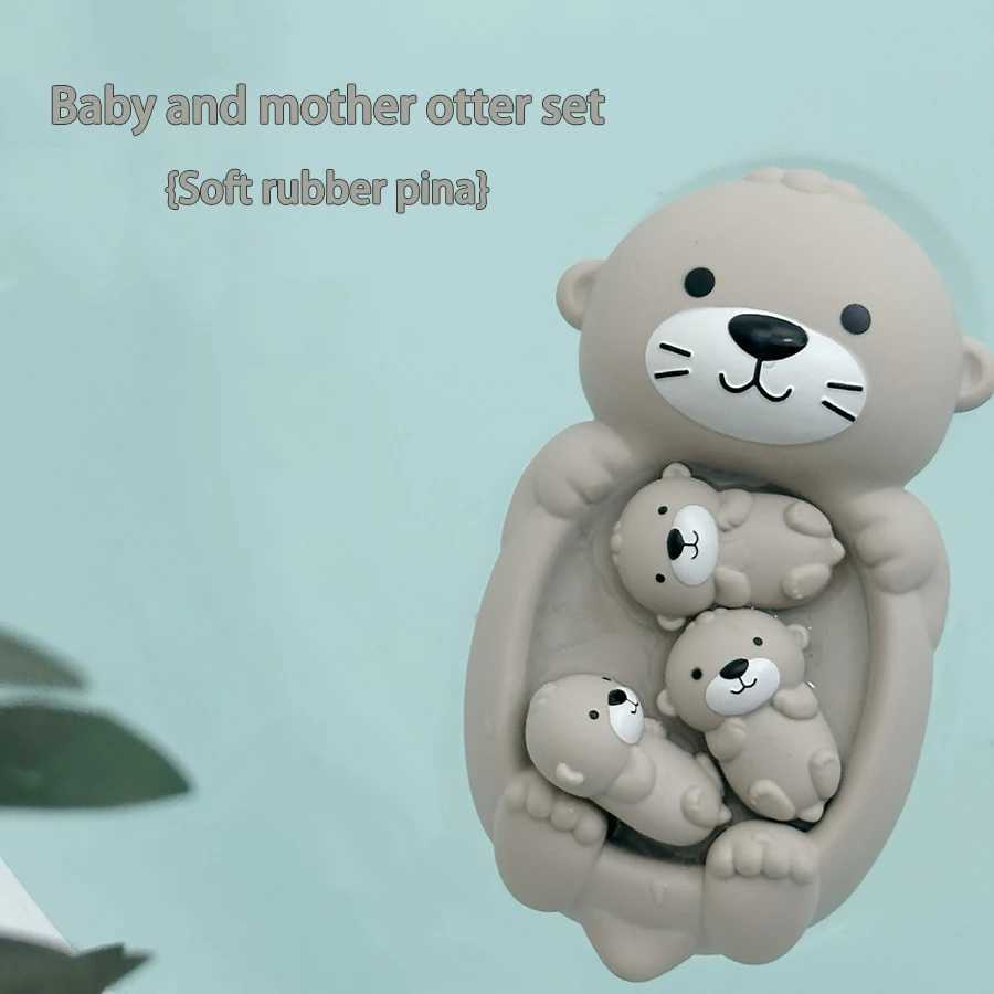 4Pcs Set Otter Family Bath Toy Baby Bathroom Games PVC Kid Bathtub Toy For ParentChild Otter sealed Floating Water Gifts J251023