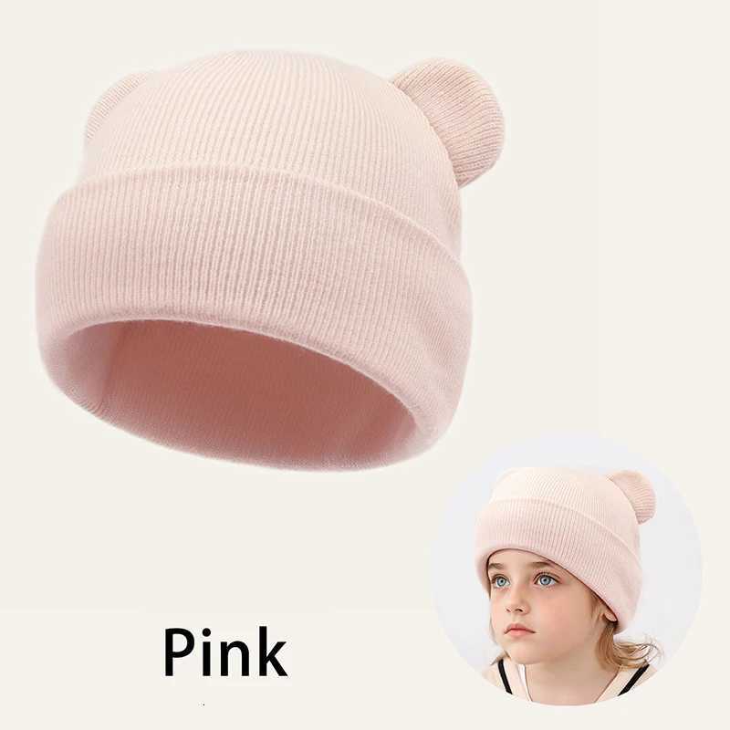 Marie CatNewborn Autumn Winter Baby Warm Knitted Hats with Pom Kids Knit Beanie Hat Children Hat for Boys Girls AccessoriesL251024