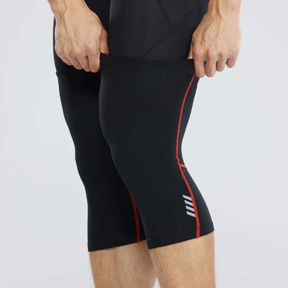 Santic Cycling Knee Pads Winter Thermal Fleece Windproof Knee Sleeve Outdoor Sports Leg Warmers MTB Bike Bicycle Protective GearW251024