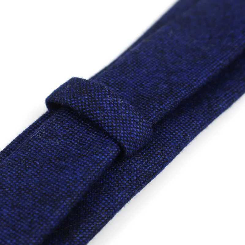 New Solid Wool Ties For Men High Quty Brand Narrow Slim Suits Neckties e 6cm Mens Neck Tie for Wedding Cravats Y251024