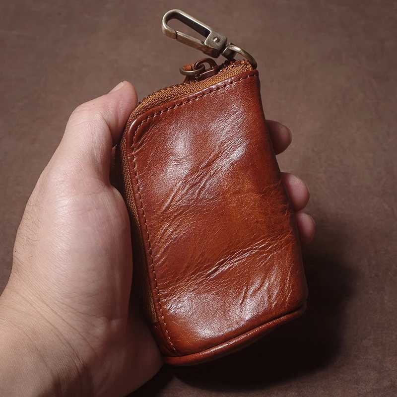 GURO Vintage Genuine Leather Key Bag Men and Women Mini Coin Purse Luxury Cowhide Wallet Card Holde Housekeeper Home Organizer Z251023