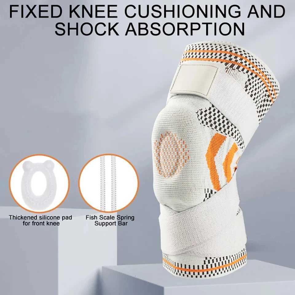 1Pcs Professional Knee Brace Compression Knee Sleeve with Patella Gel PadSide Stabilizers Knee Support Bandage for Pain ReliefW251024