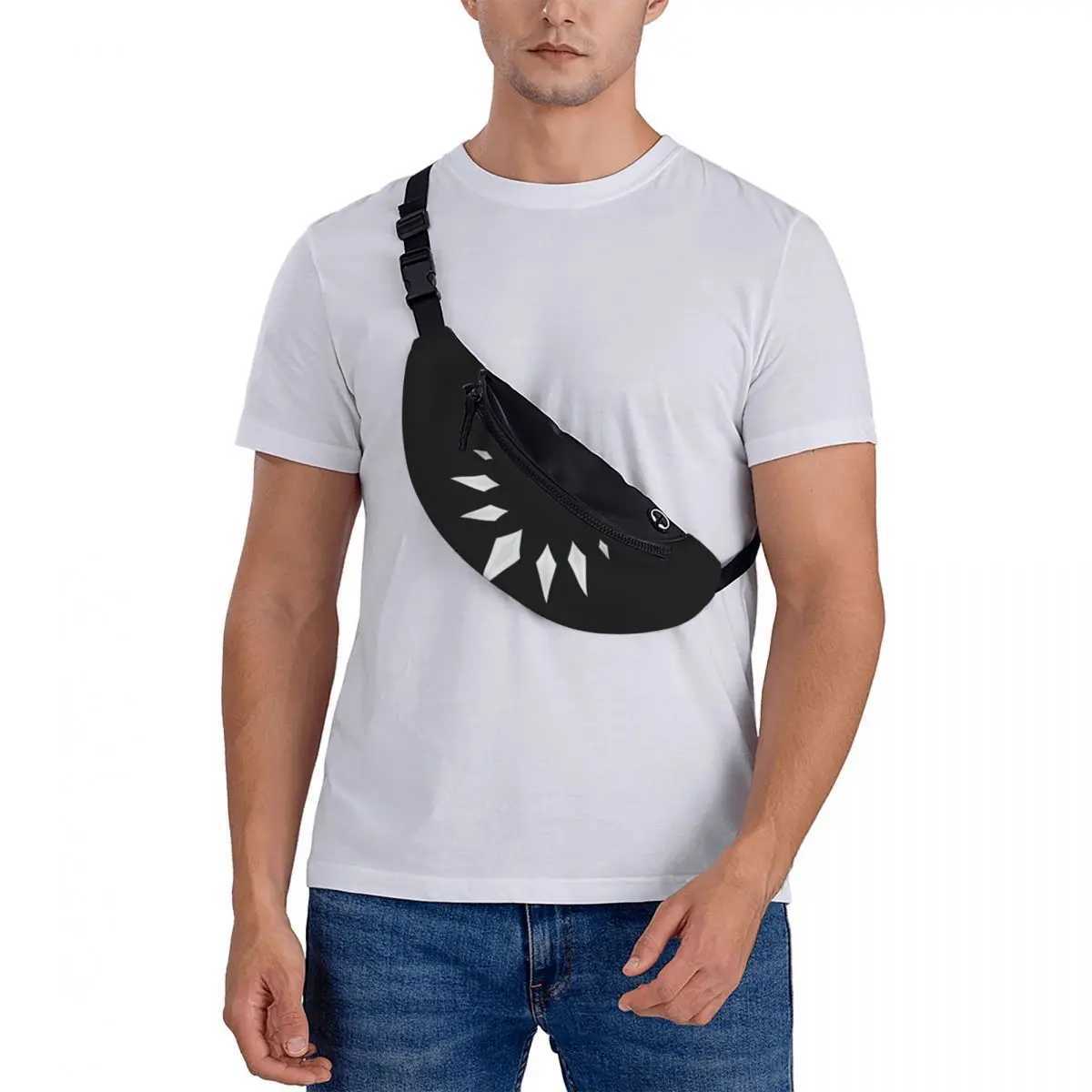 Custom Black Panther Necklace Fanny Pack Men Women Casual Crossbody Waist Bag for Travel Cycling Phone Money PouchL251024