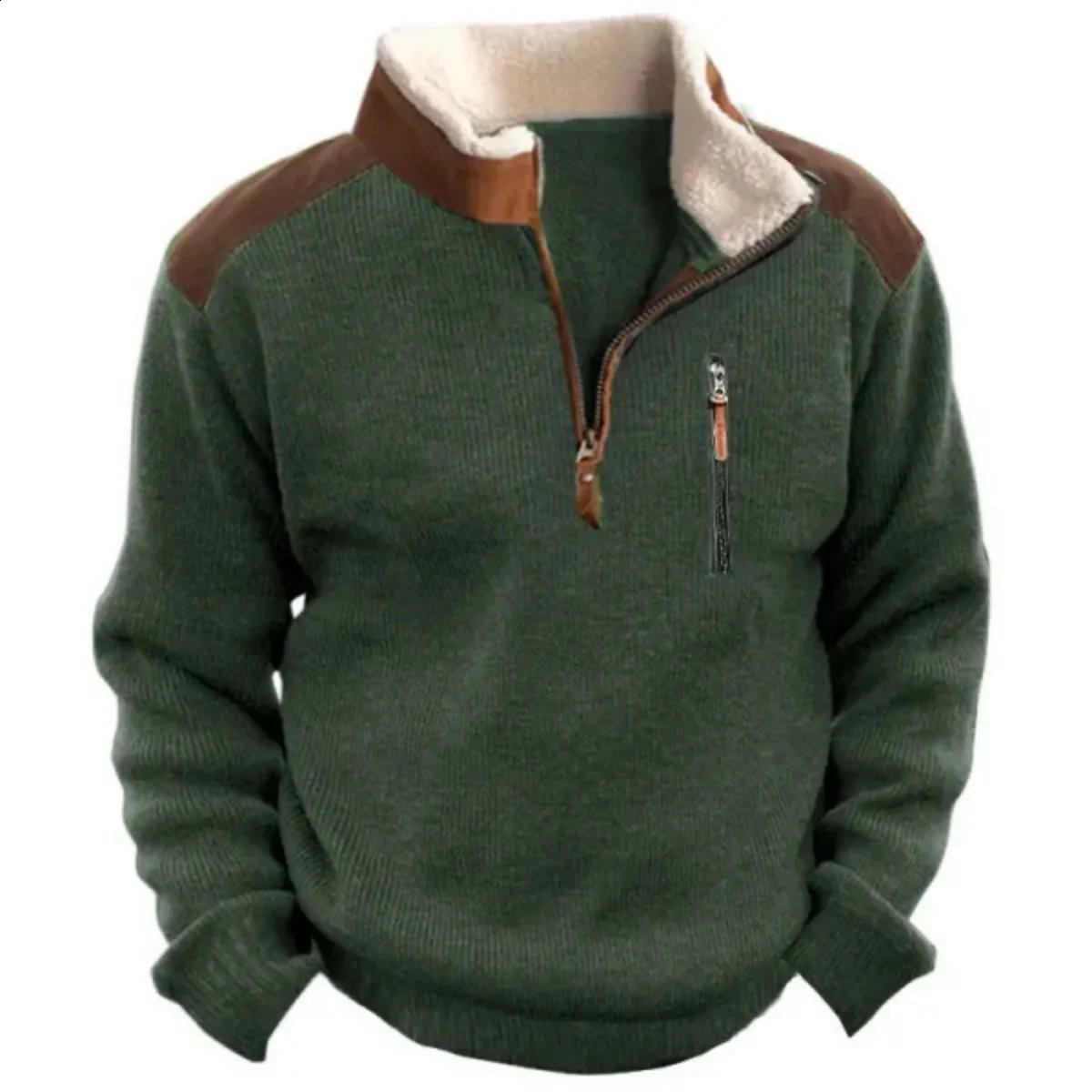 mens halfzip thermal sweater with casual lapel and multicolor n clothing 251018