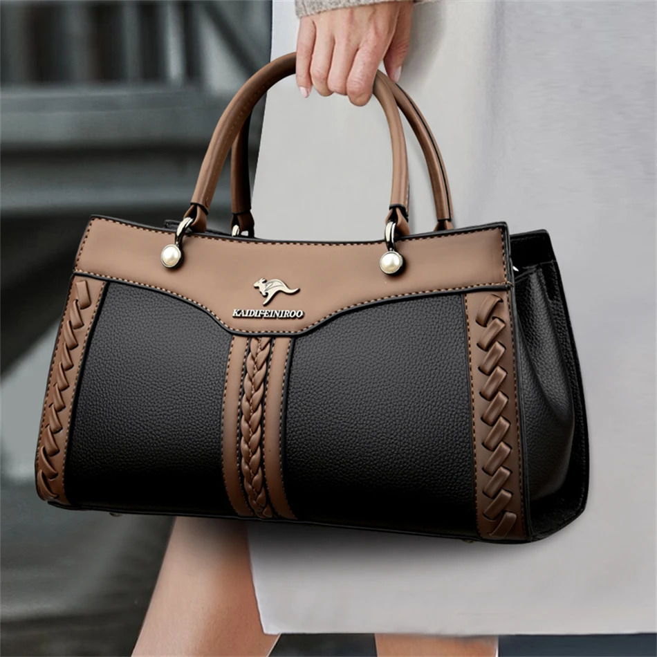 er Multi Layered Womens Handbag 2024 Trendy High Quality Soft Leather Messenger Bag Womens Shoulder Crossbody Bag 251023