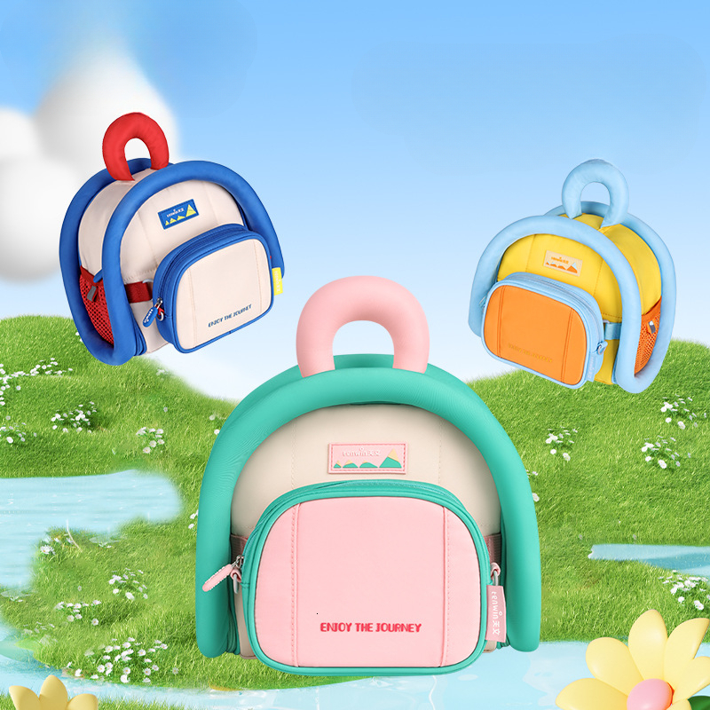 New designer round travel bag, children's crossbody bag combination, fashionable backpack
