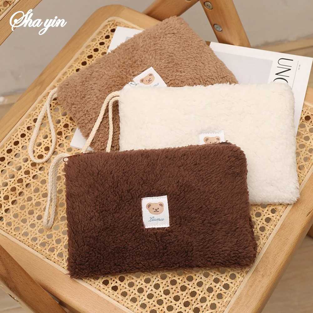 Large Capacity Cute Plush Travel Cosmetic Lipstick Storage Bag Women Makeup Kits Handbags Organizer Wallet Pencil Case Pouch BagT251024