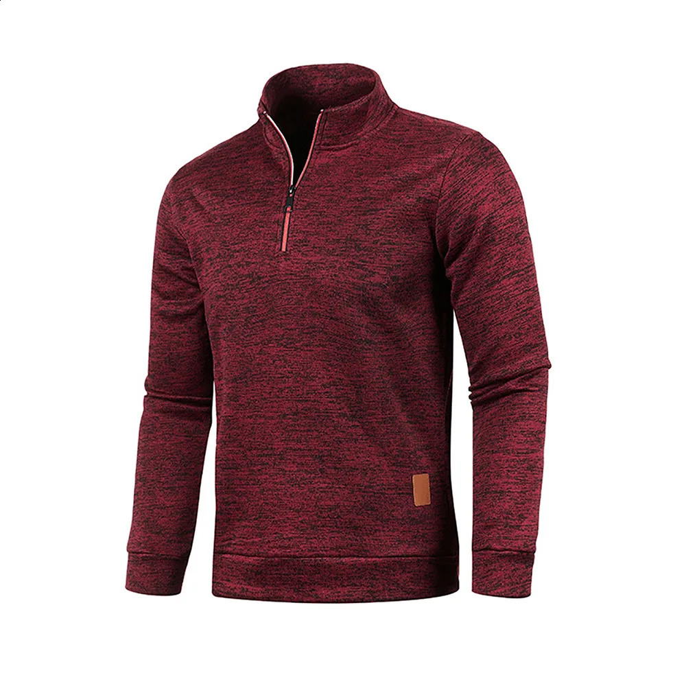 Men Sweatshirts Spring Thicker Pullover Half Zipper for Male Hoody Outdoor Sweatshir Autumn Solid Color Turtleneck Swea 251018