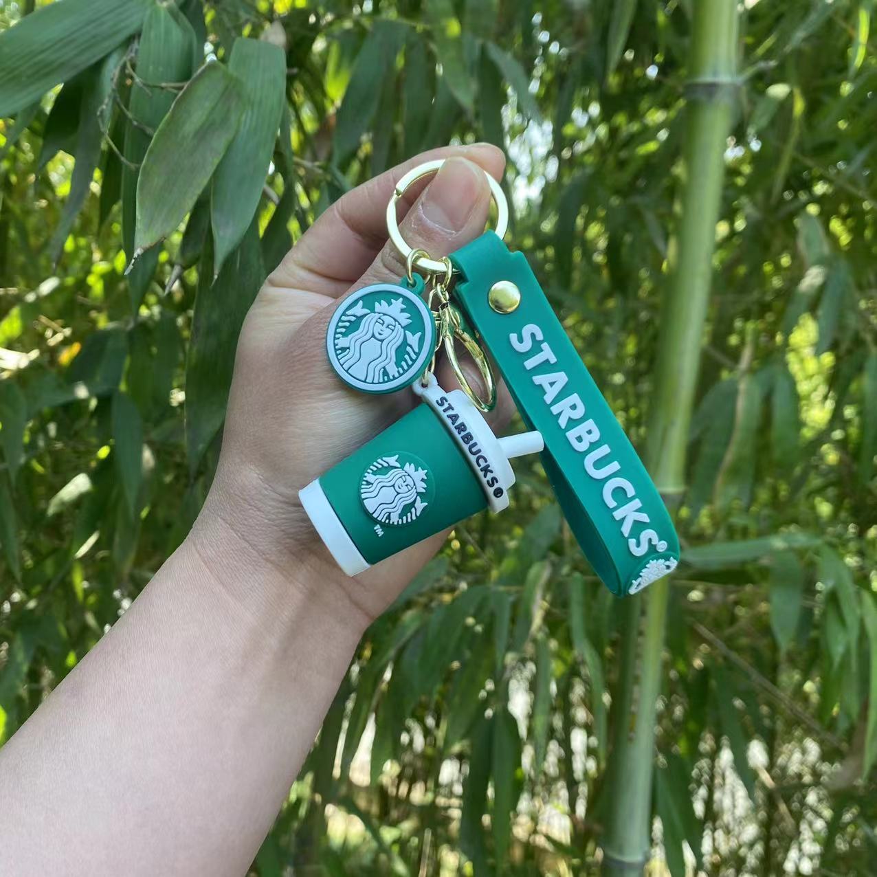 Milk Tea Cup Bear Series Epoxy Resin Doll Keychain Car & Backpack Key Charm Wholesale for Accessory Stores