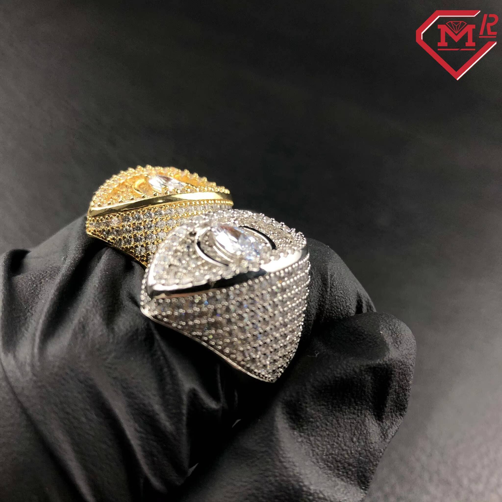 Rapper Moissanite Ring Men One Eye Hip Hop Pass Diamond Tester 925 Sterling Silver Vvs Moissanite Ring