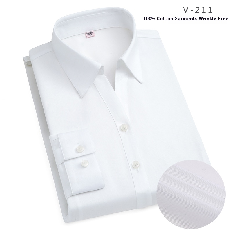 DP Ready-to-Wear Non-Iron Long-Sleeve Shirt Business Formal 100% Cotton Men's Shirt