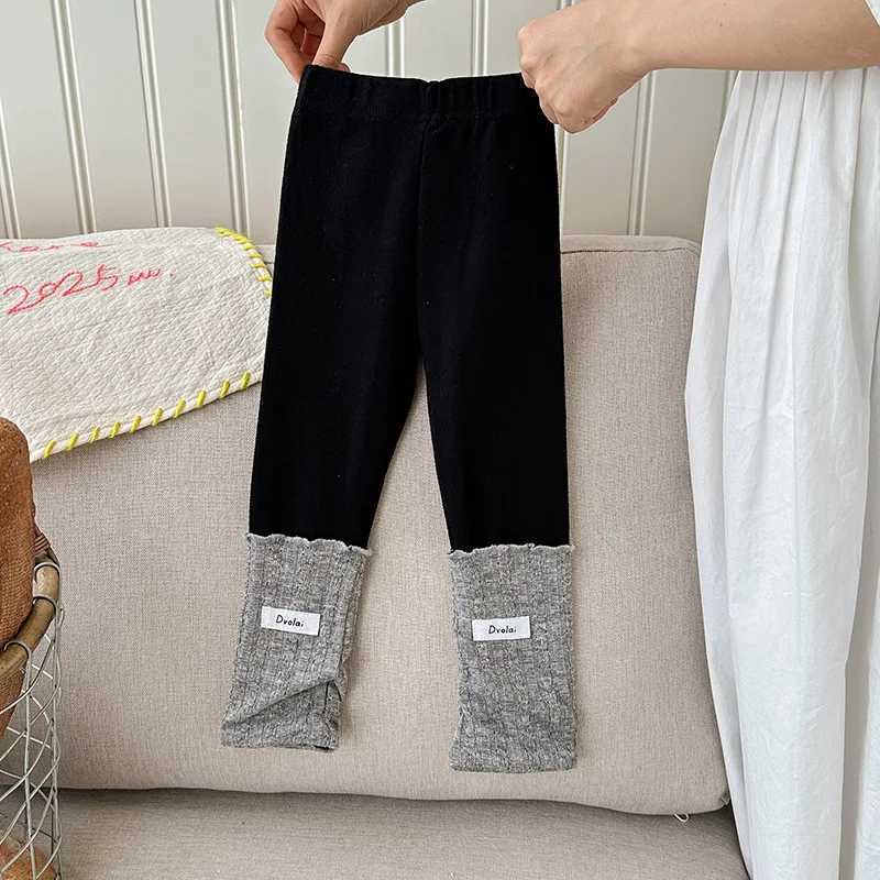 Girls Sweet Autumn New Childrens Korean Style Allmatching Western Style Splicing Bottoming Casual PantsT251024