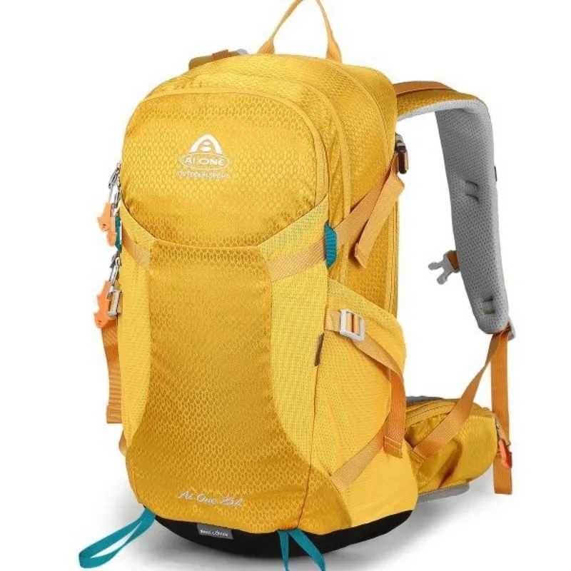 Classic Design Outdoor Backpack 25L Water Resistant Nylon External Frame Backpacking Camping Travelling Hiking Backpack J251024