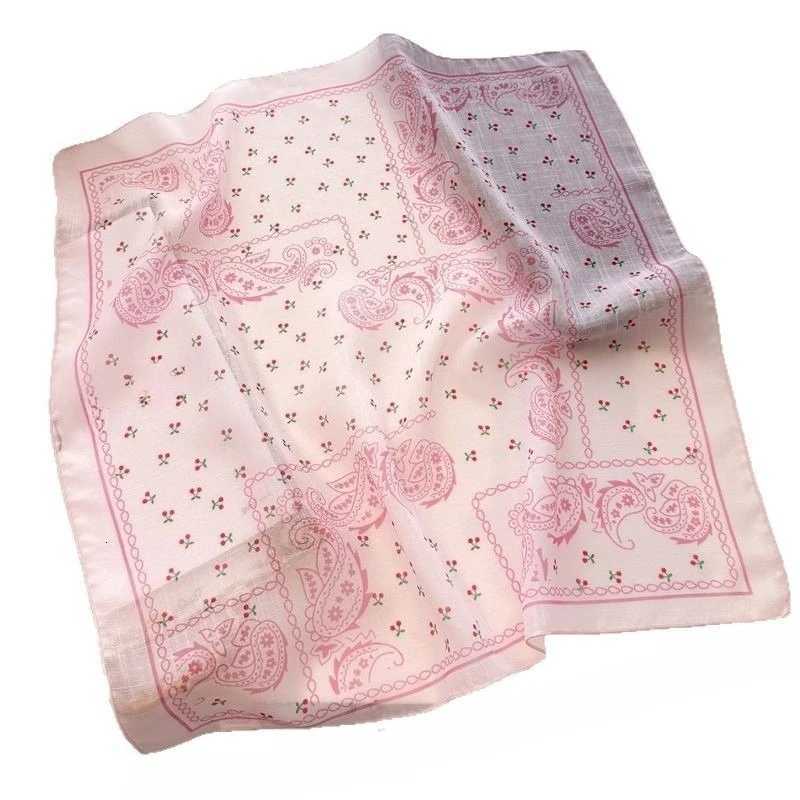 68cm ry Cashew Printed Scarf Wens Spring and Summer New Imitation Silk Scarf Fresh and Versatile scarf Scarfs Shl Y251024