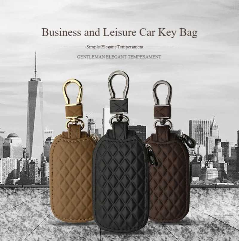 Leather Keychain Protective Case Wallet Key Storage Protective Case Large Capacity Multifunctional Key Bag Z251023