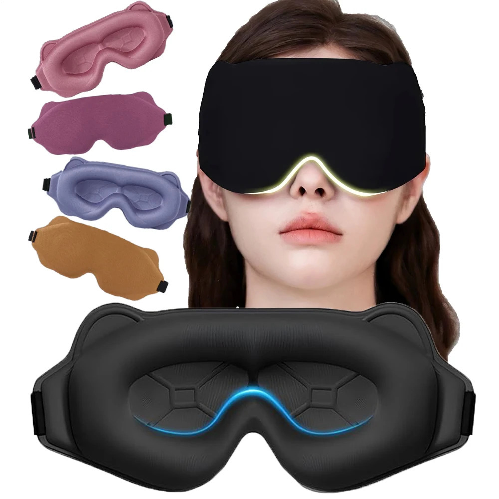 Sleep Eye Mask Weighted for Side Sleeper Men Women 3D Contoured Sleeping Mask No Eye Pressure 100 Blockout Soft Comfortable Eye 251022