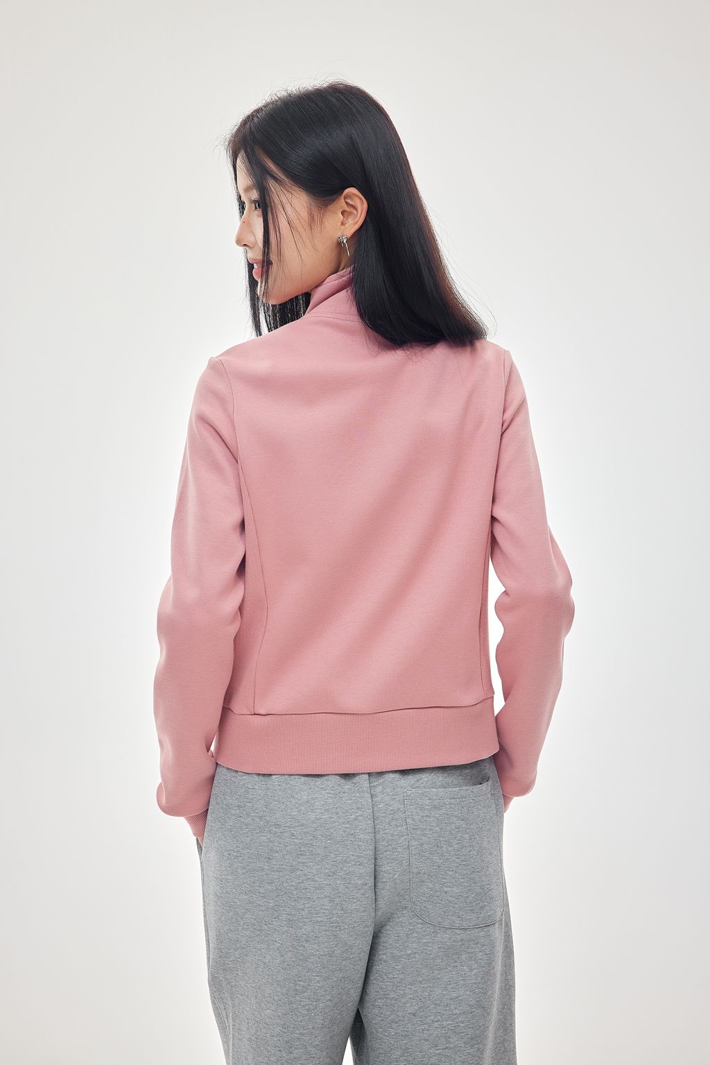 Customize High-End Women's Zip up Fleece Jacket Outdoor Winter Fall Single-sided Moistening Jacket for Sports