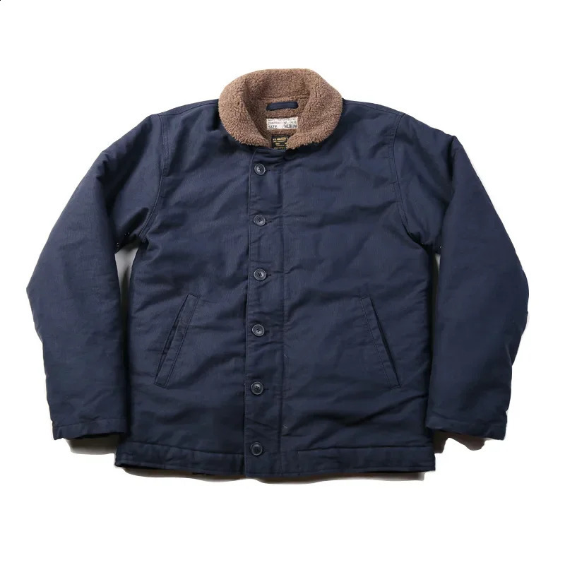 NON STOCK USN N1 Deck Jacket Sherpa Lining Military Style Men Warm Coat 3 Colors 251023