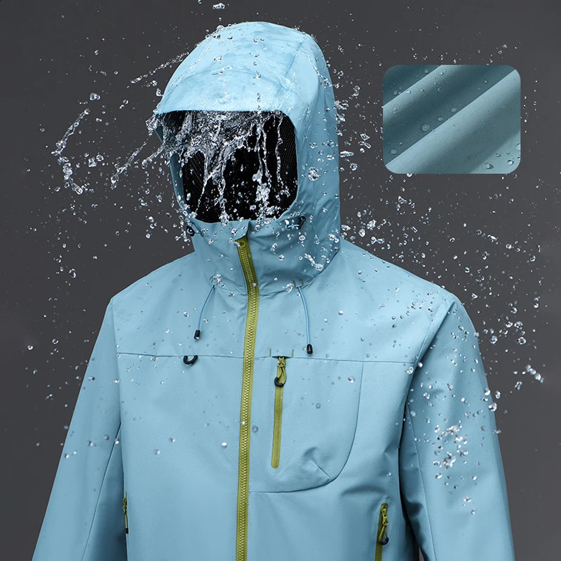 LNGXO Mens Waterproof SingleLayer Windbreaker Hiking Climbing Trekking Jacket Unisex Outdoor Sport Windproof Rain Coat 251018