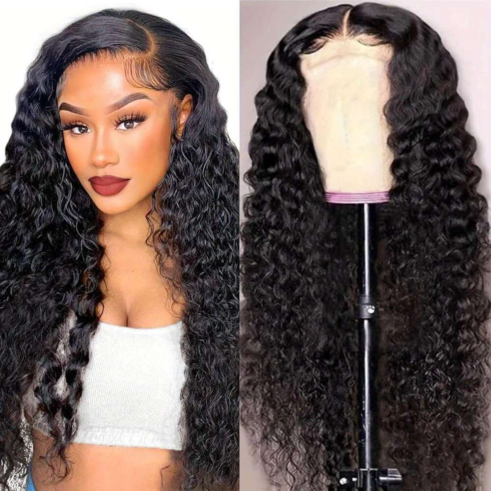 Wigs Human Hair Plucked Pre Cut Jerry Curlys Wear And Go Glueless Lace Closure Wig for Women Natural Color