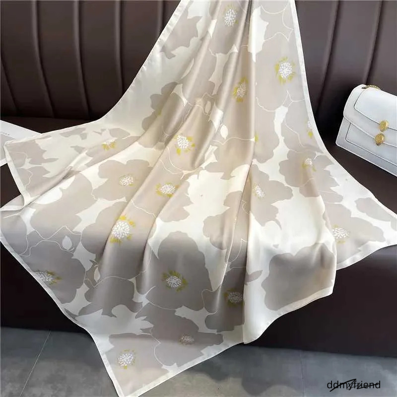 Elegant 90X90 Cm Silk Blend Scarf For Women | Versatile Square Head Wrap & Fashion Shawl Ddmyfriend