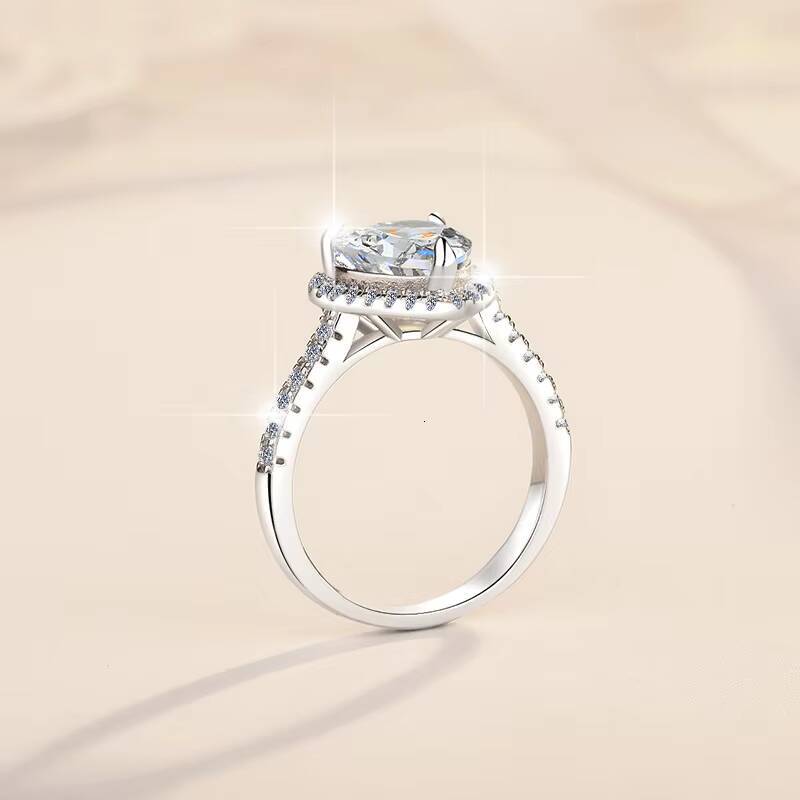 100 Real Moissanite Ring D VVS1 Moissanite Diamond1ct S925 Sliver Wedding Rings for Women