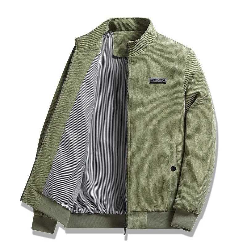 Mens Spring Autumn Lapel Jacket Corduroy Casual Workwear Coat CottonPadded Jacket Lightweight Streetwear Windproof Outerwear Z251024