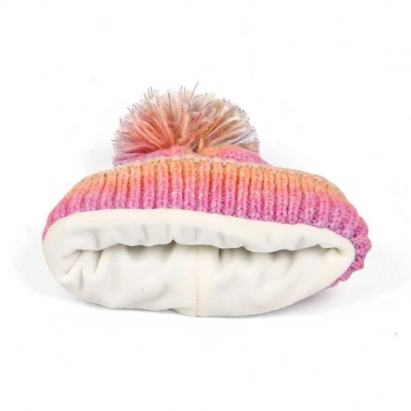 3Pcs Children Winter Hat Scarf Gloves Set Fleece Lining Warm Kids Knitted Hat Suit for Girls Boys Child Cap Kids Beanie 38YL251024