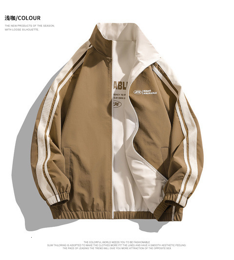NASA Men's Jacket Spring Autumn Designer Hoodie Jacket Tracksuit Men Polo Veste Coat New Style Windbreaker Student Winter Fleece Double-sided Sta