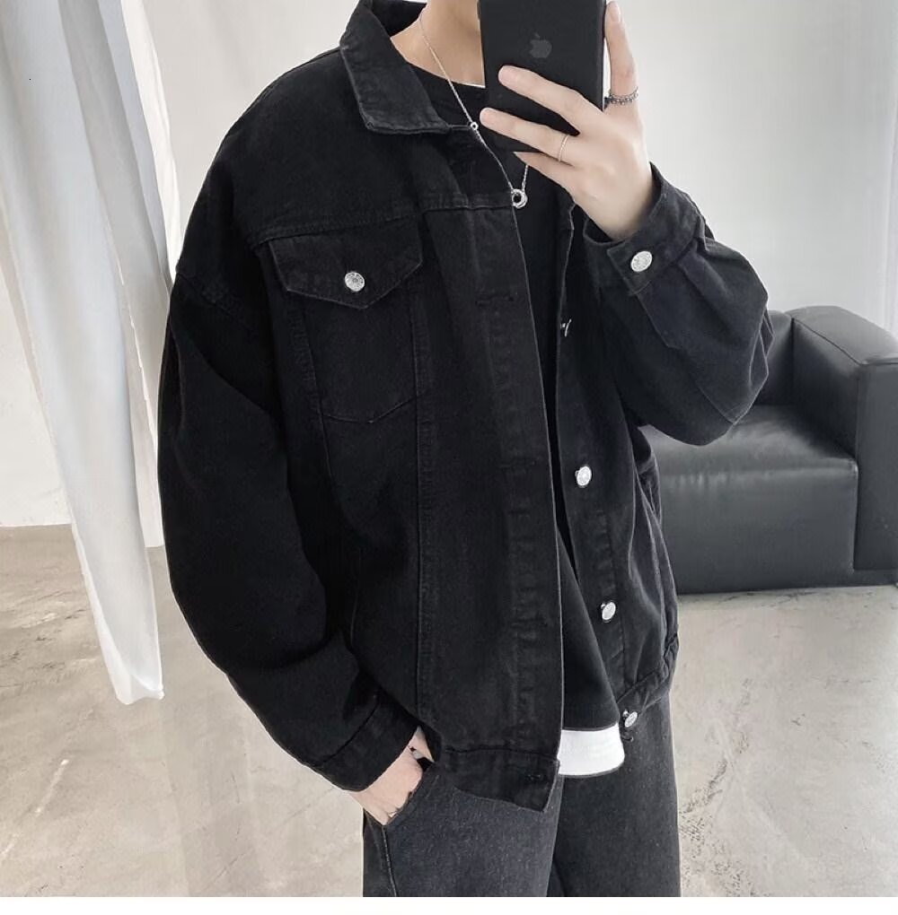 American Style Spring And Autumn Denim Jacket For Men, Designer Hoodie Jacket Tracksuit Men Polo Veste Coat High Street Fashion Brand, Loose Fit Sprin