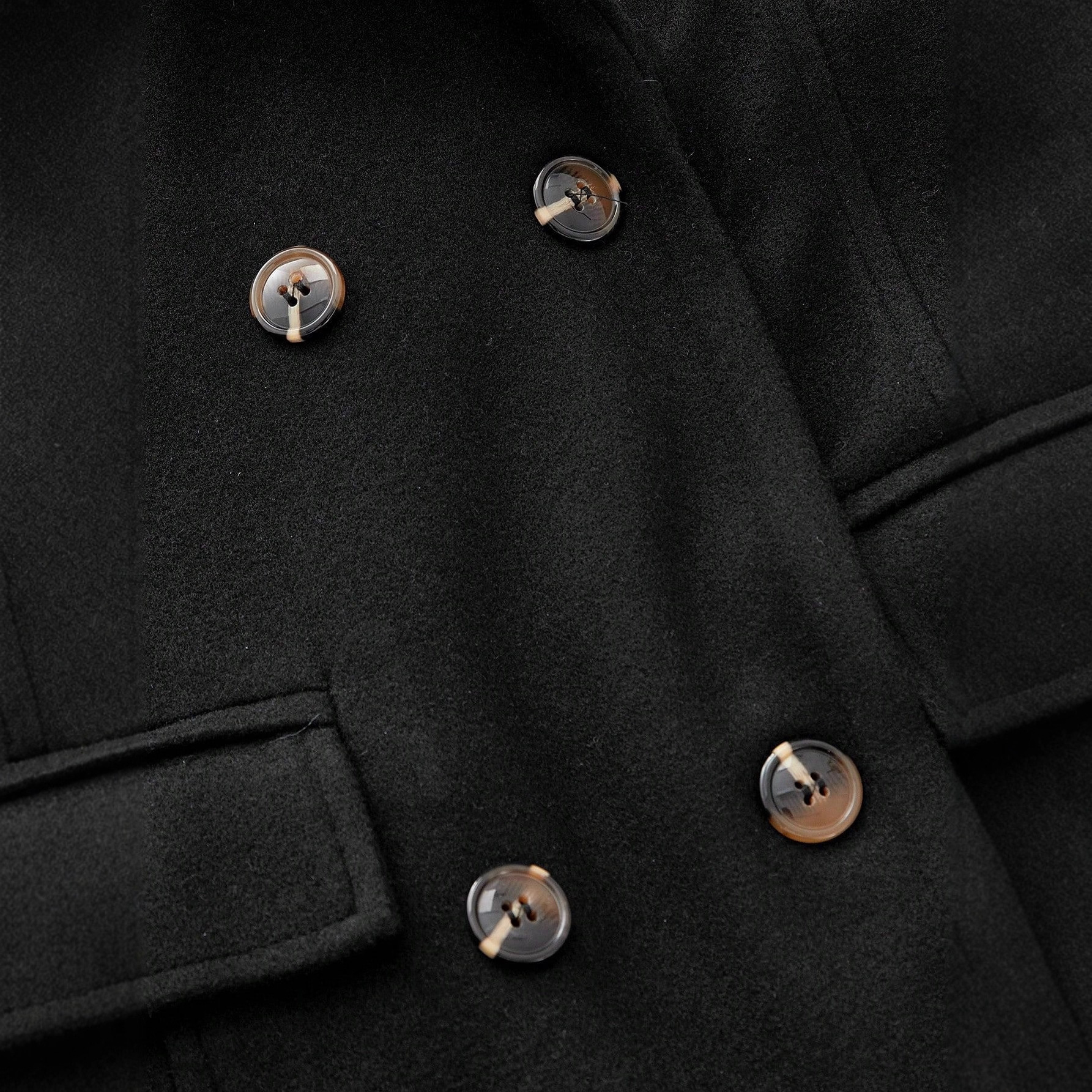 New European and American designer style double breasted women's long coat, autumn and winter wool coat